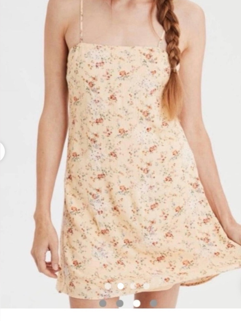American Eagle Cottagecore Yellow Open Back dress 6